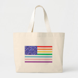 Bolsa Tote Grande Beautiful USA FLag Large Tote Bag