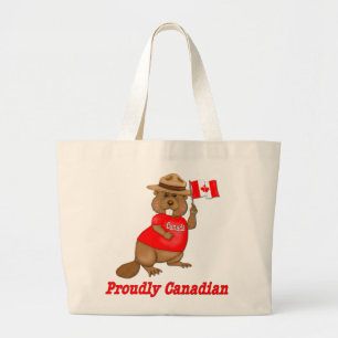 Bolsa Tote Grande Beaver orgulhosamente canadense