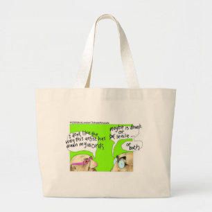 Bolsa Tote Grande Bebados Cartunistas Engraçados Ofertas Camisetas e