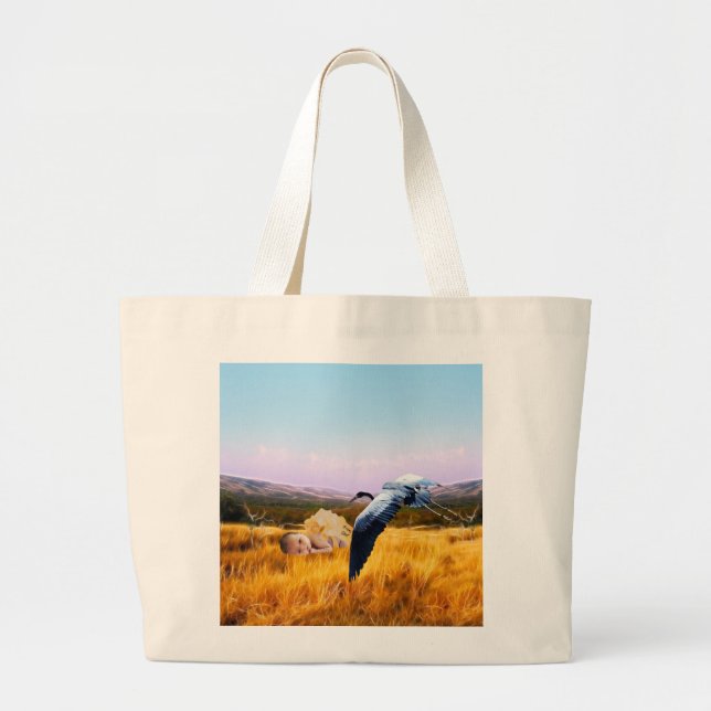 Bolsa Tote Grande Bebê bonito (Frente)