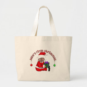 Bolsa Tote Grande Bebê Elf Afro-Americano