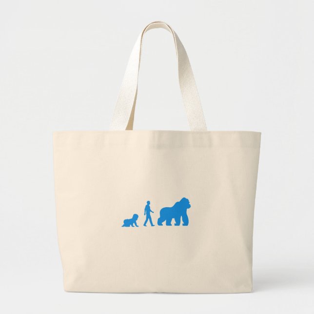 Bolsa Tote Grande Bebê, homem para gorila (Frente)