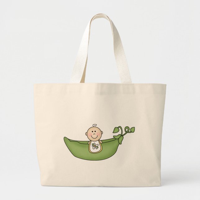 Bolsa Tote Grande Bebê no vagem de ervilha (Frente)