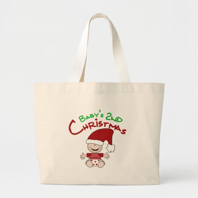 Bolsa Tote Grande Bebê Segundo Natal (Frente)