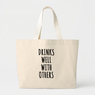 Bolsa Tote Grande Bebidas bem com outro