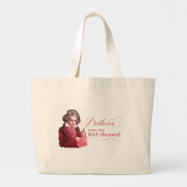 Bolsa Tote Grande Beethoven BAEthoven Classic Composer Pun