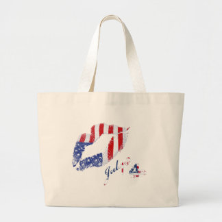 Bolsa Tote Grande Beije a bandeira dos EUA