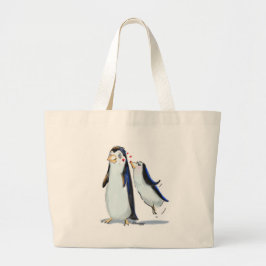 Bolsa Tote Grande Beijo do pinguim