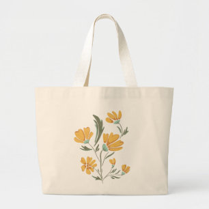Bolsa Tote Grande Beleza Simples do Cosmos Amarelo