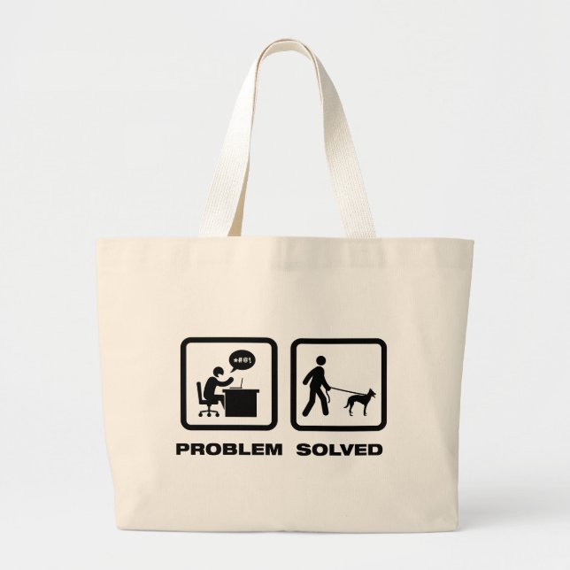 Bolsa Tote Grande Belga Malinois (Frente)