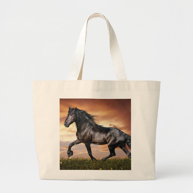 Bolsa Tote Grande Belo Cavalo Negro (Frente)