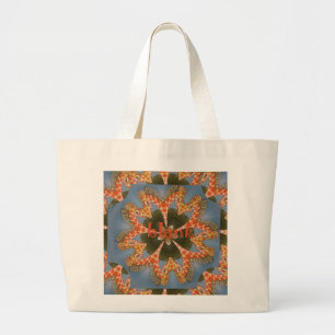 Bolsa Tote Grande Belo vazio de girafa colorida africana