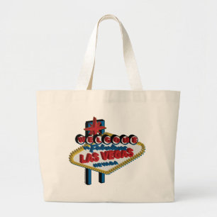 Bolsa Tote Grande Bem-vindo a Las Vegas Fabulosa
