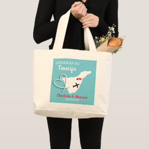 Bolsa Tote Grande Bem-Vindo Ao Casamento De Destino De Tenerife
