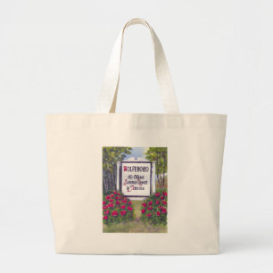 Bolsa Tote Grande Bem-vindo ao Sinal de Wolfeboro NH