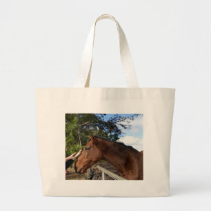 Bolsa Tote Grande Bennie, o Cavalo Grande Marrom, a amar um Pat,