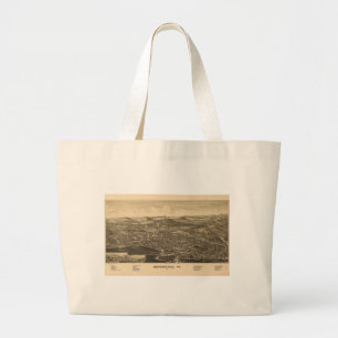 Bolsa Tote Grande Bennington, Vermont Vintage Map