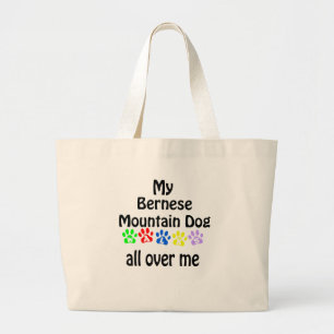 Bolsa Tote Grande Bernese Mountain Dog Walks Design