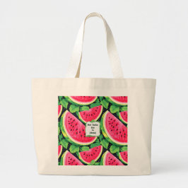 Bolsa Tote Grande Best Teacher Ever – Watermelon Large Tote Bag