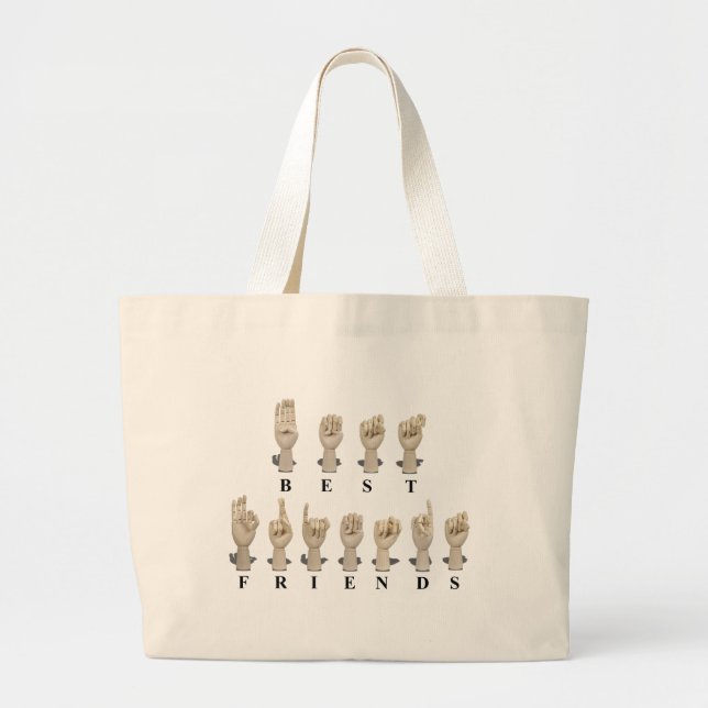 Bolsa Tote Grande BestFriendsAmeslan062511 (Frente)