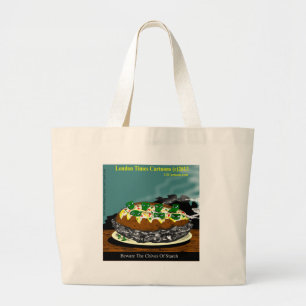 Bolsa Tote Grande Beware The Chives Of Starch Funny Potato