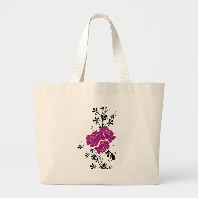 Bolsa Tote Grande BG floral clássica (Frente)