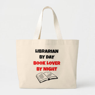 Bolsa Tote Grande Bibliotecário por Letra do Livro do Dia pela Noite