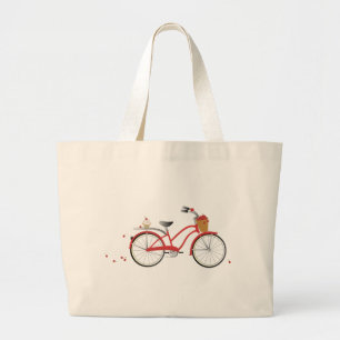 Bolsa Tote Grande Bicicleta da cereja de Chery