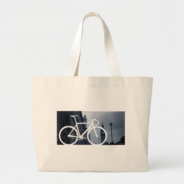 Bolsa Tote Grande Bicicleta da trilha de Londres (Frente)