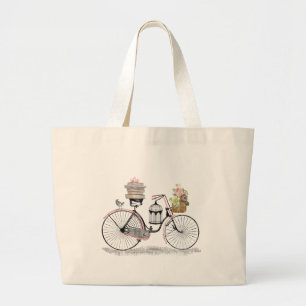 Bolsa Tote Grande Bicicleta do impulso da fantasia