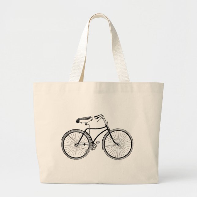 Bolsa Tote Grande Bicicleta Vintage (Frente)