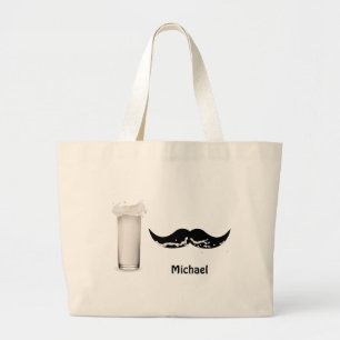 Bolsa Tote Grande Bigode Leite Personalizado