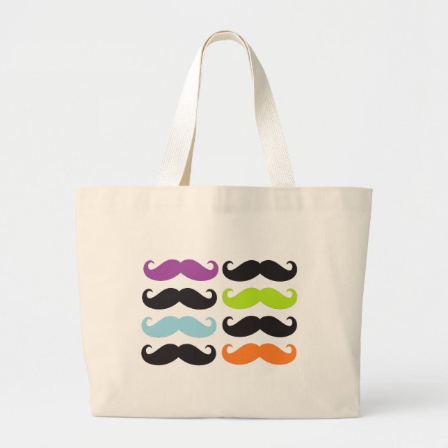 Bolsa Tote Grande Bigodes brilhantes (Frente)