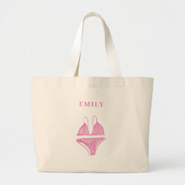Bolsa Tote Grande Bikinis e Martinis Bachelorette Tote Bag