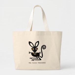 Bolsa Tote Grande BILBY desenhado à mão - Austrália - Vida selvagem