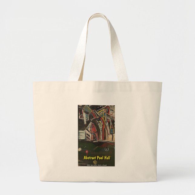 Bolsa Tote Grande bilhar abstrato (Frente)