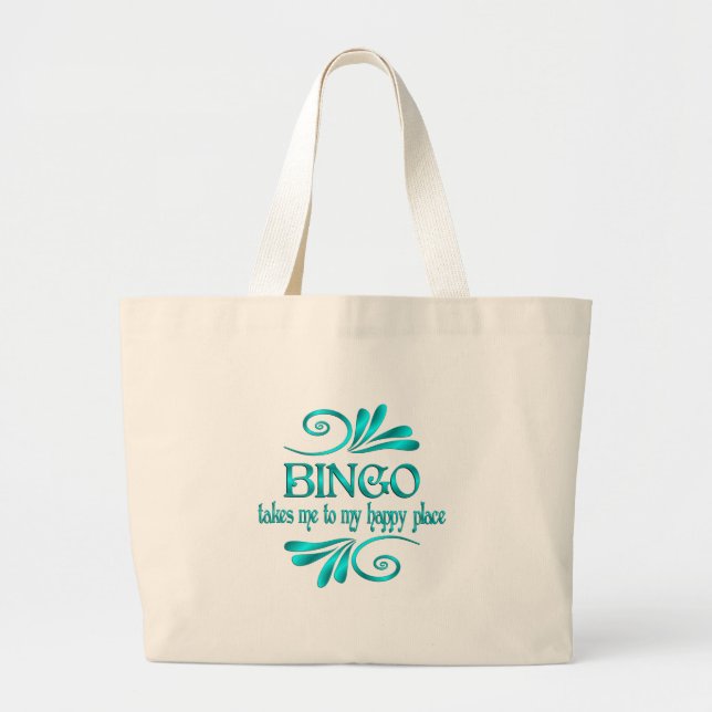 Bolsa Tote Grande Bingo Happy Place (Frente)