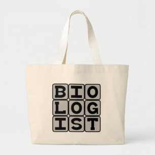 Bolsa Tote Grande Biólogo, Cientista da Vida