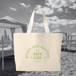 Bolsa Tote Grande Biquínis Verdes e Martinis O Clube Bach Personaliz