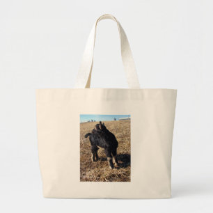 Bolsa Tote Grande Black and Tan Kid