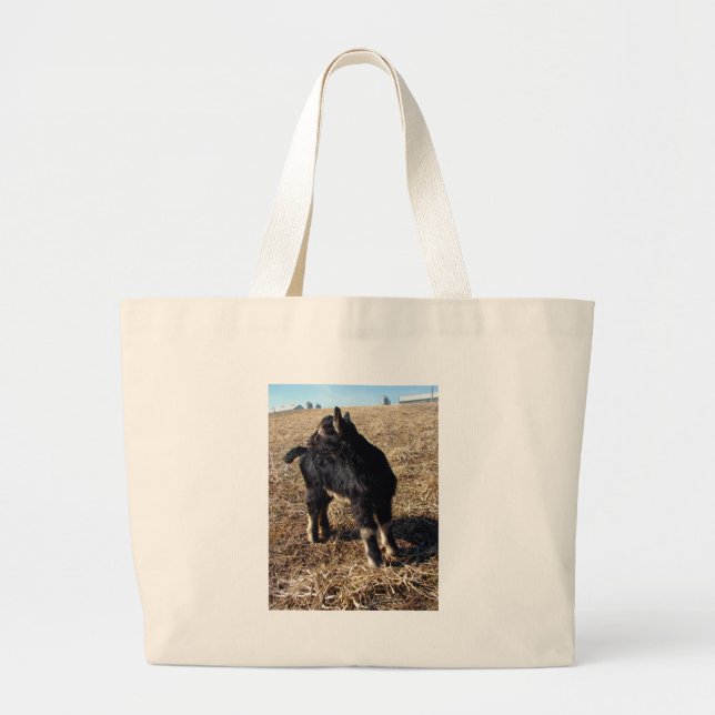 Bolsa Tote Grande Black and Tan Kid (Frente)