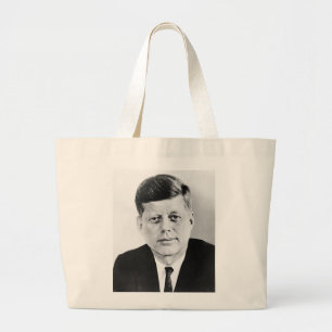 Bolsa Tote Grande Black & White JFK John F. Kennedy