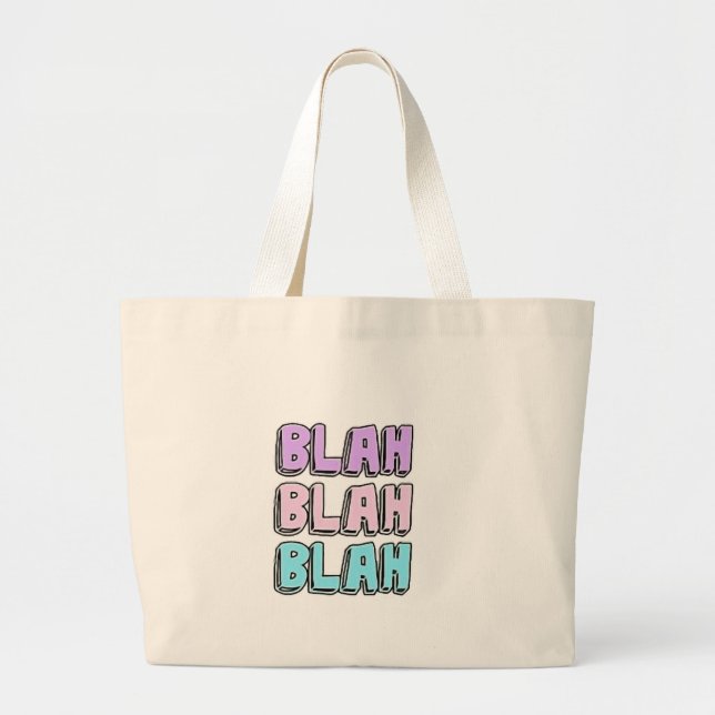 BOLSA TOTE GRANDE BLAH BLAH BLAH PROJETO (Frente)