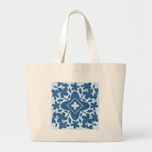 Bolsa Tote Grande Bloco havaiano da edredão do Plumeria