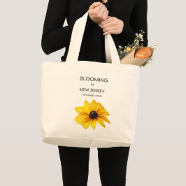 BOLSA TOTE GRANDE  BLOOMING IN NJ, PERRINIALS FLORAL CANVAS TOTE