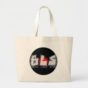 Bolsa Tote Grande BLS bate em letras hIP HOP