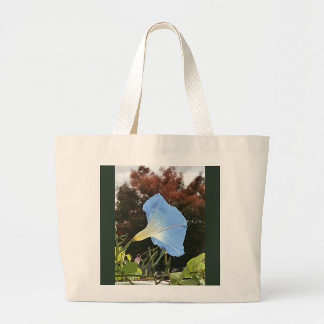Bolsa Tote Grande Blue Autumn Morning Glory  (Frente)