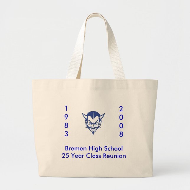 Bolsa Tote Grande BlueDevil, classe alta Reun do ano School25 de (Frente)