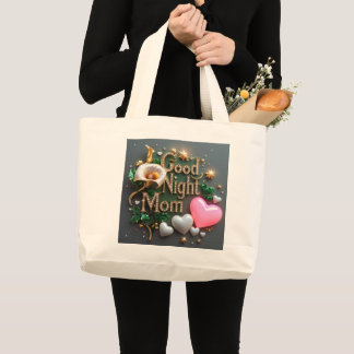 Bolsa Tote Grande Boa Noite, Mãe - Glamor Edition Tote Bag