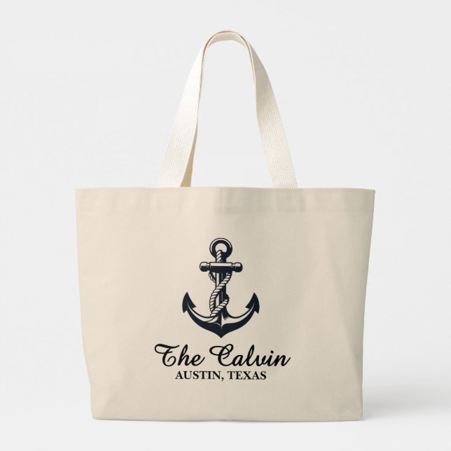 Bolsa Tote Grande Boating  (Verso)